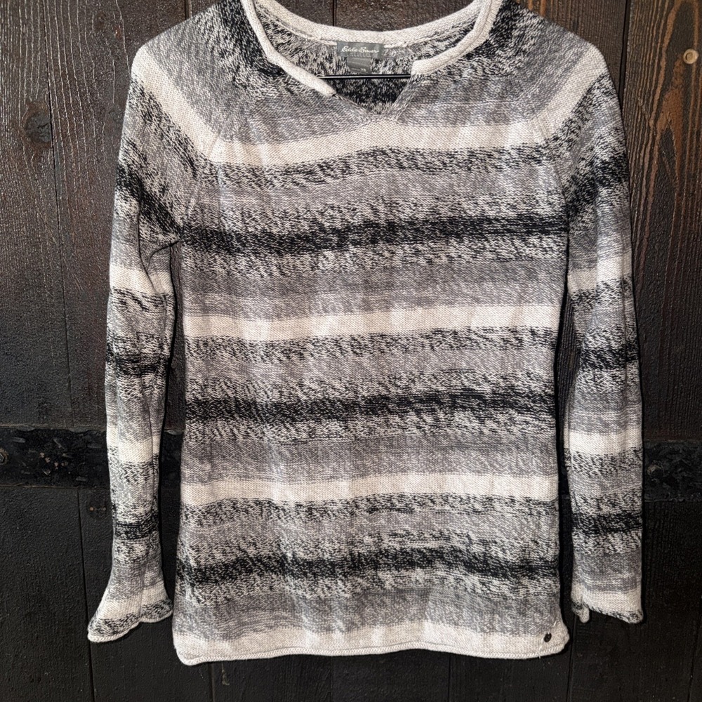 Eddie Bauer Pull Over Sweater Womens Size XS Career Preppy Knit 100% Cotton P
